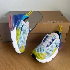 Nike Air Max 270 White/Royal/Pink Toddler Sneakers- SZ 8 C